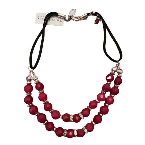 White House Black Market Jewelry Whbm Fuchsia Glass